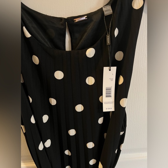 NWT black and white polka dot dress - T Tahari - Picture 3 of 4